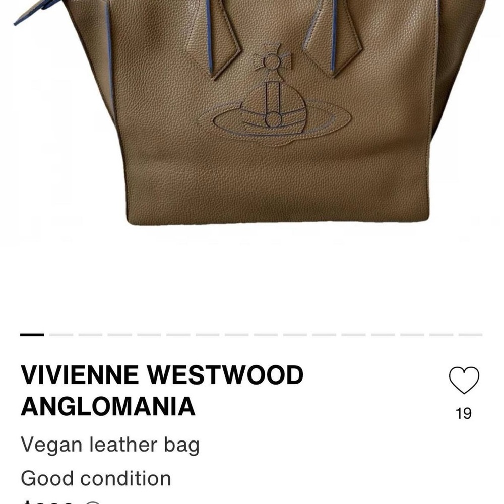 Vivienne Westwood Brown Leather Tote with Embossed Orb - Picture 8 of 8